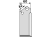 Industriehof® Fräsmesser links/rechts 145 x 60 x 6 mm, Bohrung 12,5 mm für Comeb, M.E.A.A.T.
