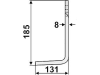 Industriehof® Fräsmesser links/rechts 185 x 90 x 8 mm, Bohrung 16,5 mm für Howard