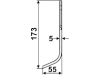 Industriehof® Fräsmesser links/rechts 173 x 30 x 5 mm, Bohrung 9 mm für Benassi RT8/AN 7-8
