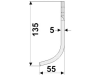 Industriehof® Fräsmesser links/rechts 135 x 50 x 5 mm, Bohrung 10,5 mm für Comeb
