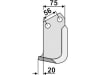 Industriehof® Fräsmesser links/rechts 170 x 75 x 6 mm, Bohrung 12,5 mm für Holder