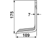 Industriehof® Fräsmesser rechts 175 x 70 x 7 mm, Bohrung 14,5 mm für Muratori, Sovema, SOV-06R
