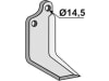 Industriehof® Fräsmesser links 175 x 80 x 7 mm, Bohrung 14,5 mm für Maschio, Sicma, MAS-45L