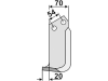 Industriehof® Fräsmesser links/rechts 182 x 70 x 7 mm, Bohrung 12,5 mm für Pegoraro TN-TB 1852/3