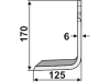 Industriehof® Fräsmesser links/rechts 170 x 75 x 6 mm, Bohrung 12,5 mm für Holder