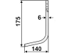 Industriehof® Fräsmesser links/rechts 175 x 75 x 6 mm, Bohrung 11,5 mm für Howard