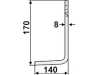 Industriehof® Fräsmesser links/rechts 170 x 90 x 8 mm, Bohrung 13 mm für Howard