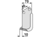 Industriehof® Fräsmesser links/rechts 163 x 70 x 7 mm, Bohrung 12,5 mm für Muratori