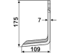 Industriehof® Fräsmesser links/rechts 175 x 70 x 7 mm, Bohrung 12,5 mm für Sovema