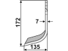 Industriehof® Fräsmesser links/rechts 172 x 80 x 7 mm, Bohrung 14,5 mm für Sicma ST-SD-HS