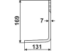 Industriehof® Fräsmesser links/rechts 169 x 80 x 7 mm, Bohrung 13 mm für Kuhn