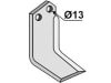 Industriehof® Fräsmesser links/rechts 180 x 80 x 7 mm, Bohrung 13 mm für Howard