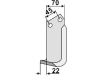 Industriehof® Fräsmesser links 170 x 70 x 8 mm, Bohrung 14,5 mm, Gewicht 1,0 kg für Maletti, MAL-13L