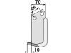 Industriehof® Fräsmesser links/rechts 175 x 70 x 7 mm, Bohrung 12,5 mm für Sovema