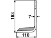 Industriehof® Fräsmesser links/rechts 163 x 70 x 7 mm, Bohrung 12,5 mm für Muratori