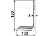Industriehof® Fräsmesser links/rechts 180 x 80 x 8 mm, Bohrung 13 mm für Howard