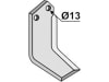 Industriehof® Fräsmesser links/rechts 169 x 80 x 7 mm, Bohrung 13 mm für Kuhn