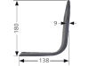 Industriehof® Fräsmesser links/rechts 180 x 80 x 9 mm, Bohrung 16,5 mm für Howard