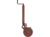 Stützrad 600 kg, 825 – 1.100 mm, leichte Ausführung, 