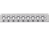 Leitersprosse, L x B: 300 x 55 mm, breit, blank