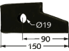 Industriehof® Kreiseleggenzinken rechts 60 x 300 x 15 mm, Bohrung 19 mm für Amazone, RH-AMA 02R