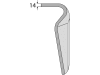 Industriehof® Kreiseleggenzinken links/rechts 90 x 300 x 14 mm, Bohrung 17 mm für Becker, Carraro