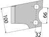 Industriehof® Kreiseleggenzinken links/rechts 100 x 310 x 15 mm, Bohrung 17 mm für Breviglieri, Schmotzer, Seima