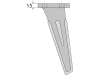Industriehof® Kreiseleggenzinken links/rechts 100 x 310 x 15 mm, Bohrung 17 mm für Breviglieri, Schmotzer, Seima