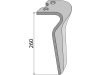 Industriehof® Kreiseleggenzinken links/rechts 100 x 280 x 18 mm, Bohrung 20 mm für Krone