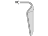 Industriehof® Kreiseleggenzinken links/rechts 100 x 280 x 18 mm, Bohrung 20 mm für Krone