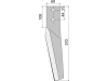Industriehof® Kreiseleggenzinken links/rechts 60 x 370 x 10 mm, Bohrung 13 mm für Maschio