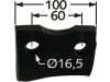 Industriehof® Kreiseleggenzinken links/rechts 100 x 320 x 15 mm, Bohrung 16,5 mm für Howard