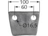 Industriehof® Kreiseleggenzinken links/rechts 100 x 270 x 12 mm, Bohrung 16,5 mm für Feraboli, Frost, RH-69