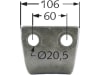 Industriehof® Kreiseleggenzinken links/rechts 106 x 305 x 15 mm, Bohrung 20,5 mm für Feraboli, Frost, RH-70