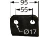 Industriehof® Kreiseleggenzinken links/rechts 95 x 290 x 15 mm, Bohrung 17 mm für Morra, RH-72