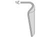 Industriehof® Kreiseleggenzinken links/rechts 100 x 290 x 12 mm, Bohrung 16,5 mm für Morra, Pegoraro