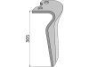 Industriehof® Kreiseleggenzinken links 100 x 305 x 14 mm, Bohrung 16,5 mm für Morra, Pegoraro, RH-96-L