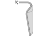 Industriehof® Kreiseleggenzinken links/rechts 80 x 260 x 8 mm, Bohrung 14,5 mm für Alpego, Ortolan, Tortella