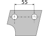 Industriehof® Kreiseleggenzinken links/rechts 100 x 320 x 15 mm, Bohrung 17 mm für Celli, Perugini