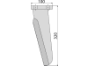 Industriehof® Kreiseleggenzinken links/rechts 100 x 320 x 15 mm, Bohrung 17 mm für Celli, Perugini