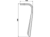 Industriehof® Kreiseleggenzinken links/rechts 110 x 360 x 14 mm, Bohrung 16,5 mm für Kuhn