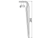 Industriehof® Kreiseleggenzinken links/rechts 90 x 295 x 10 mm, Bohrung 17 mm für Maschio