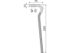Industriehof® Kreiseleggenzinken links/rechts 80 x 250 x 12 mm, Bohrung 15 mm für Forigo-Roteritalia, RH-77
