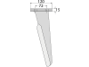 Industriehof® Kreiseleggenzinken links/rechts 120 x 300 x 15 mm, Bohrung 17,5 mm für Celli, Perugini