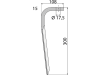 Industriehof® Kreiseleggenzinken links/rechts 120 x 300 x 15 mm, Bohrung 17,5 mm für Celli, Perugini