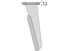Industriehof® Kreiseleggenzinken links/rechts 100 x 300 x 12 mm, Bohrung 17 mm für Alpego
