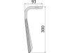 Industriehof® Kreiseleggenzinken links/rechts 100 x 300 x 12 mm, Bohrung 17 mm für Alpego