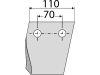 Industriehof® Kreiseleggenzinken links 110 x 350 x 16 mm, Bohrung 17 mm für Rabe, RH-RAB-07L