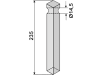 Industriehof® Kreiseleggenzinken links/rechts 25 x 235 x 25 mm, Bohrung 14,5 mm für Krone, RH-501