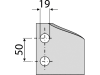 Industriehof® Kreiseleggenzinken links/rechts 110 x 340 x 17,5 mm, Bohrung 19 mm für Kverneland